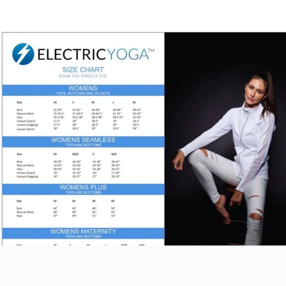 Electric Yoga Blue Slash Legging Size Women's Medium NEW with Tag - Picture 15 of 15